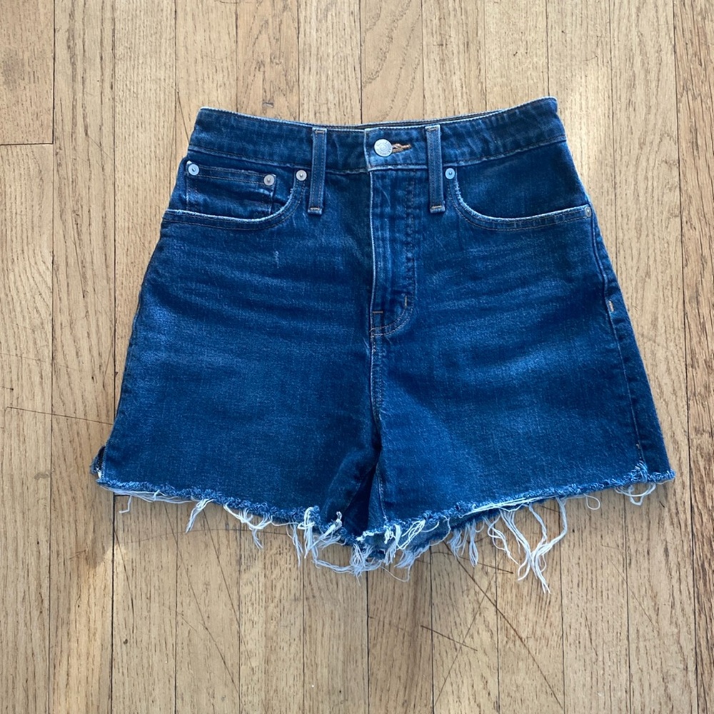 Madewell curvy high-rise Demin shorts